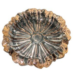 50's Midcentury Modern Hazel Atlas Starburst Flower Vintage Molded Glass Ashtray